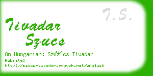 tivadar szucs business card